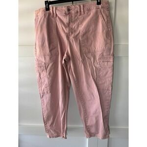 Terra & Sky Womens Pink Cargo Pants Relaxed Fit Plus Size 16W Casual Utility